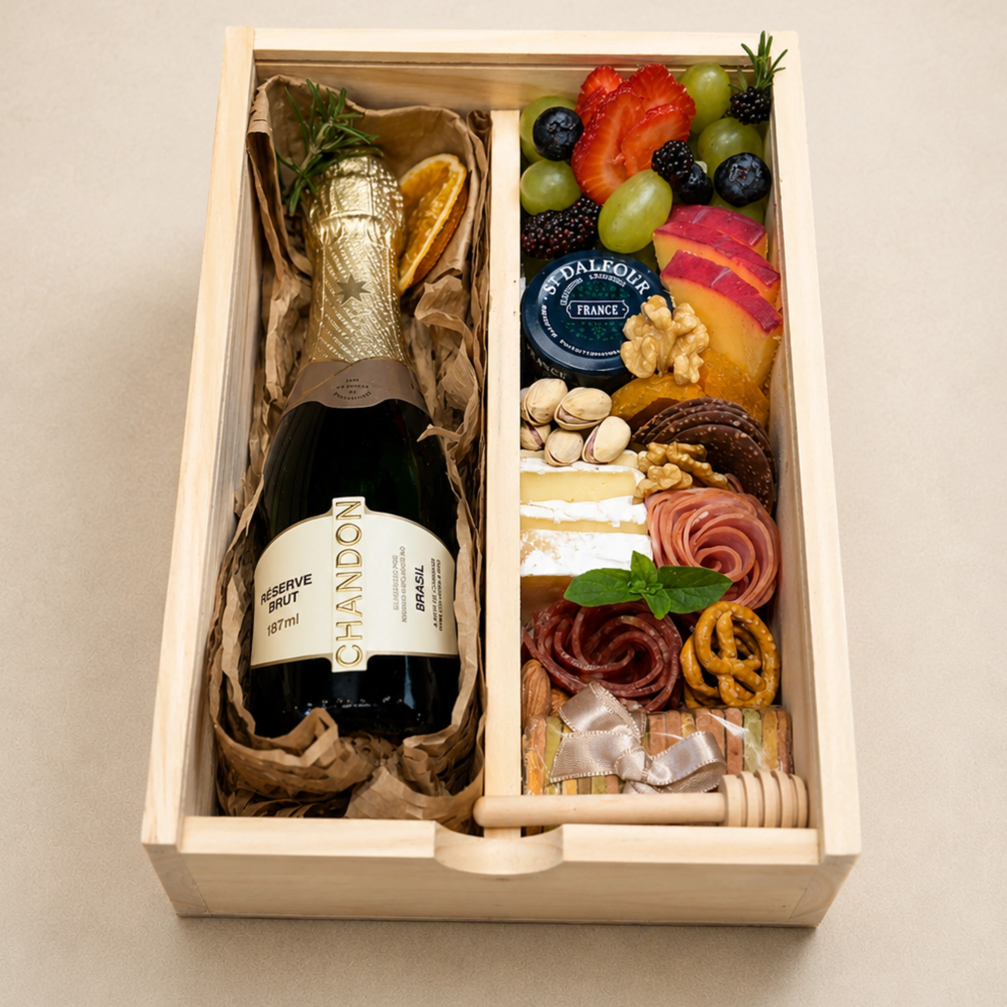 Box Comemore Cristal com espumante